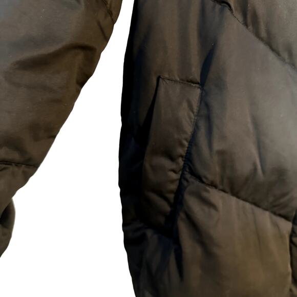 Universal Standard x J.Crew Black Winter Parka Chevron Puffer Coat XS (10-12) - Picture 4 of 8